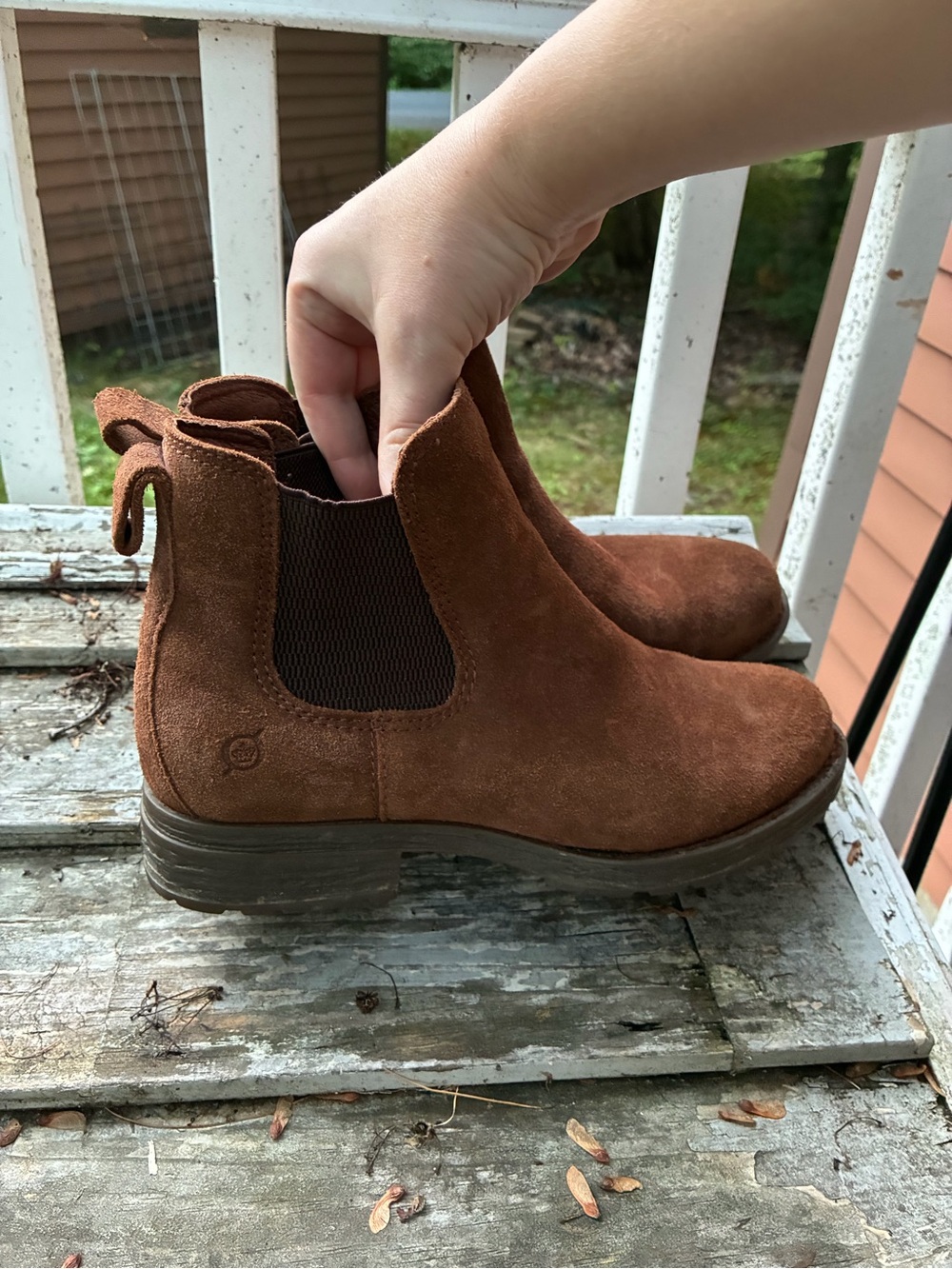 Born Women's Brown waterproof Suede Chelsea Ankle Boots - Picture 2 of 4